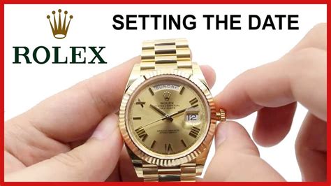 how to set time on rolex